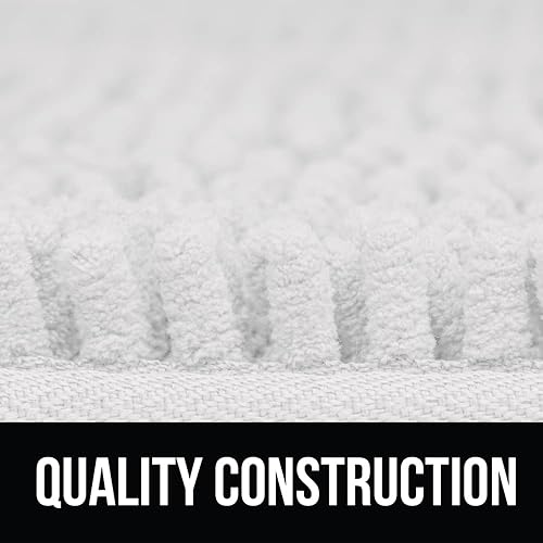 Miniatura 7 de KANGAROO Alfombras de baño, alfombra de baño de chenilla suave y absorbente, alfombrilla de ducha peluda, alfombra de baño de secado rápido lavable