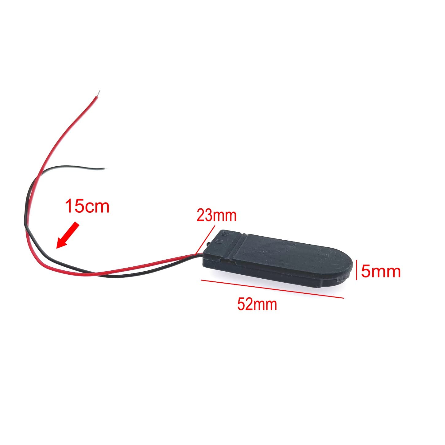 JZK 10Pcs CR2032 battery holder plastic, 2x3V button coin cell battery  holder case box with wire lead on-off switch, 2 x 3V battery holder with  switch