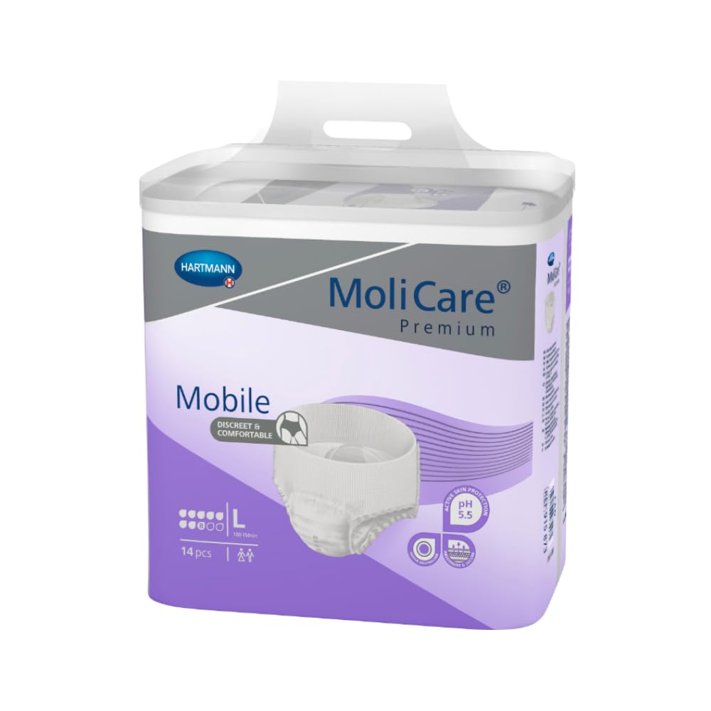 Molicare Premium Mobile 8 Tropfen Gr.L 4x14 St PZN-13506534 56 St freiverkäuflich Inkontinenzschutz Adult Inkontinenzunterwäsche 98619 Stück Large