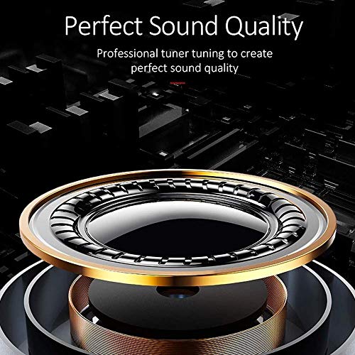 Image of (Tessco CH-238) Digital Stereo in-Ear Wired Metal Earphones Stereo Bass Noise Canceling Sport Headsets with Mic & Volume Control - Black