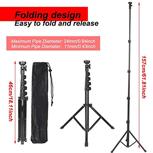 Foto-Stativ aus Aluminiumlegierung, Multifunktions-verstellbares Handy-Live-Halterungs-Faltdesign (schwarz) – Bild 8