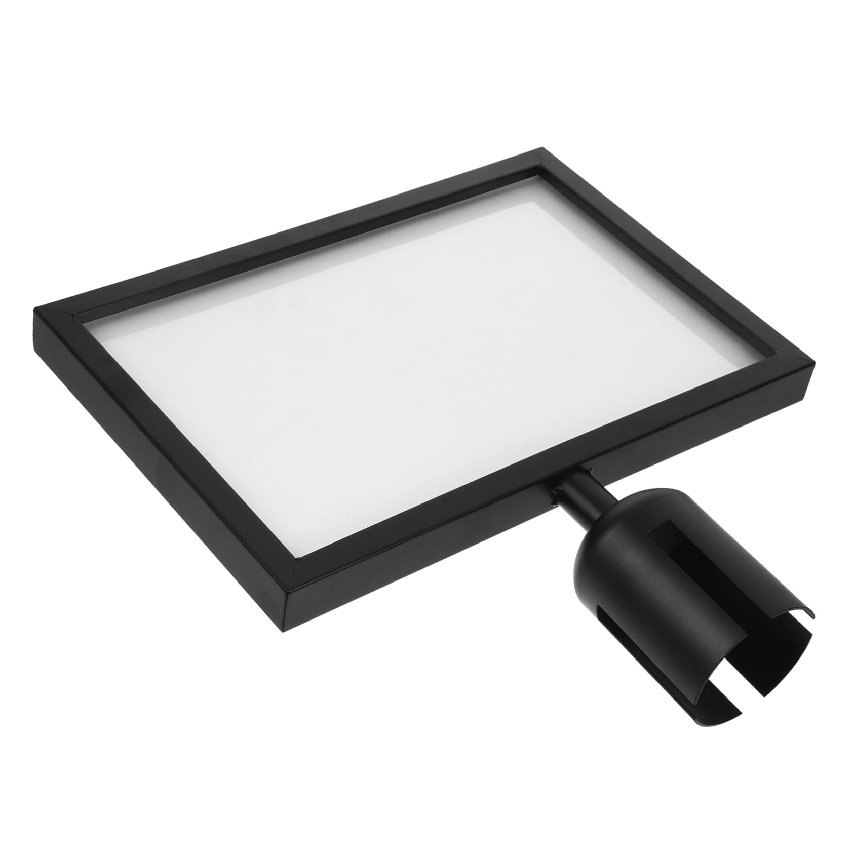 DOITOOL 2 Piezas Soporte para Señal de Seguridad para Barreras Marco para Cartel Horizontal Compatible con Postes de Control de Multitudes Estructura Robusta y Fácil Instalación para y