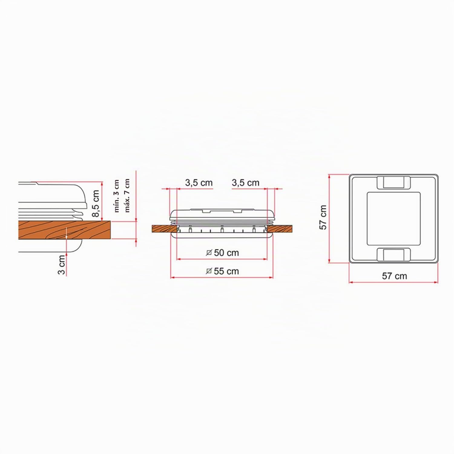Fiamma - Ventana Vent, 50 Fiamma Blanca, 50 x 50 cm, mosquitera Opaca de Serie Camper Caravan - 75120.10