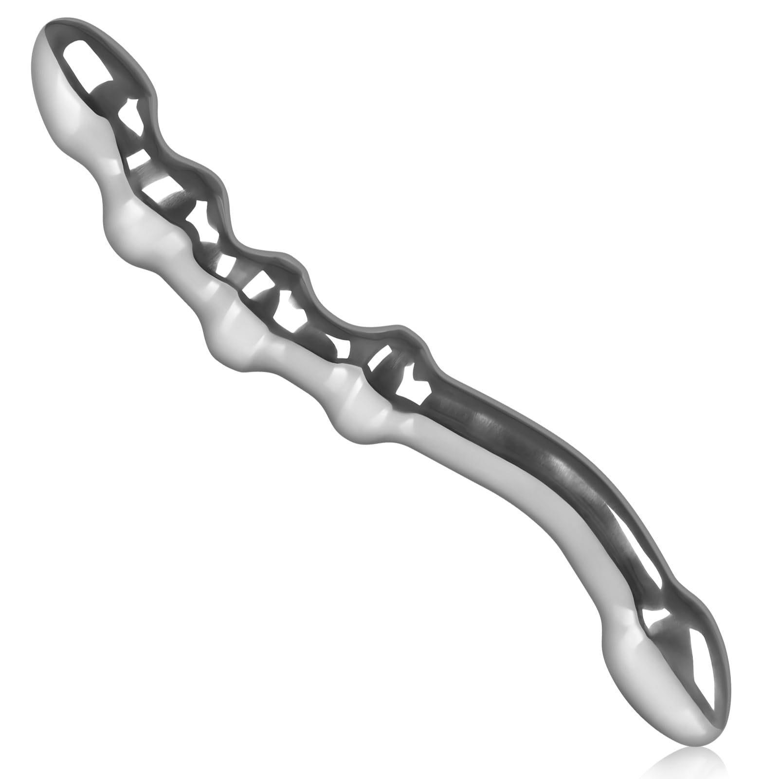 SXOVO Plug Anal de Acero Inoxidable Consolador Doble Bolas Anales Estimulador Prostata y Punto G Juguetes Eróticos para Hombre Mujer Pareja Sexuales