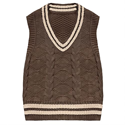 Image of MSTOZE Baby Boy Girls Knit Sweater Vest Uniform Pullover Top Pure Color Cotton Spring Autumn Toddler