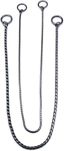 Miniatura 6 de SGODA Collar de cadena para perro negro con eslabones pesados 22 pulgadas 0157in