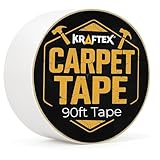 NEW:Original Carpet Tape 90ft Roll, For Rugs, Mats, Pads, Runners [Anti Slip Non Skid Technology] Indoor Gripper Tape Double Sided Adhesive [Works on ANY Floor] Grips Hardwood, Tile, Laminate Floor