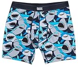SAXX Underwear Co. Men's Daytripper Relaxed Fit Boxer Brief, Shark Tank Camo-Navy, Medium