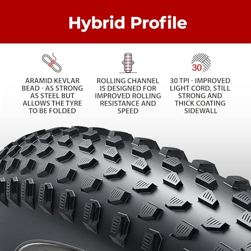Fincci MTB 29 x 2.10 Mountain Bike Tires with 29 inch Bike