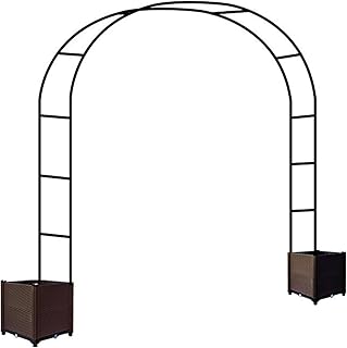 Arco Jardin Fácil de Montar, Tres Estilos, Acero Galvanizado, para Jardín, Plantas Trepadoras y Rosas, Ayuda para Trepar Plantas Gatear (Color : Planting Box, Size : 16mm Tube)