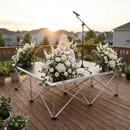 Image of 4x8ft Heavy Duty Portable Stage Platform, 1540 lbs Capacity Modular Stage
