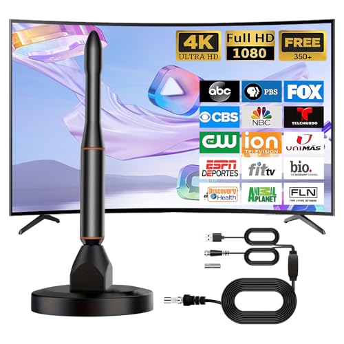 📺📺【Materiali di alta qualità e stabilità Resistente alle interferenze】: la nostra antenna antenna tv portatile è dotata di un robusto conduttore centrale, un nuovo amplificatore di segnale e un cavo coassiale di alta qualità. La sua struttura resistente elimina efficacemente le interferenze del segnale, offrendo immagini stabili e nitide e una qualità audio Full HD per una maggiore durata.