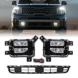 YEQSHNG Bumper Grill (Includes Wiring Harness) Compatible With 2023-2024 Kia Telluride Front Bumper