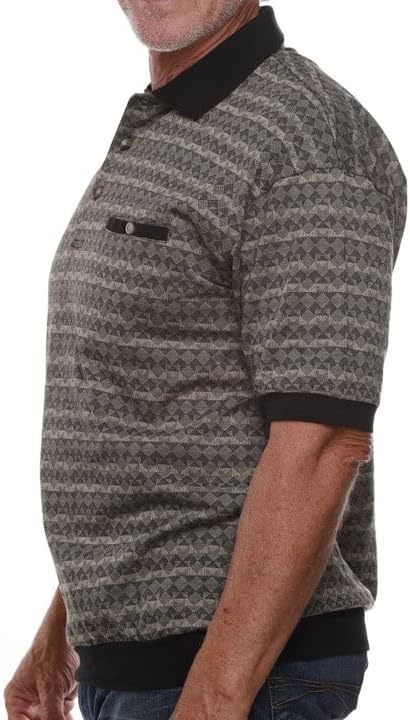 Classics by Palmland Chest Pocket Short Sleeve Banded Bottom Polo Shirt