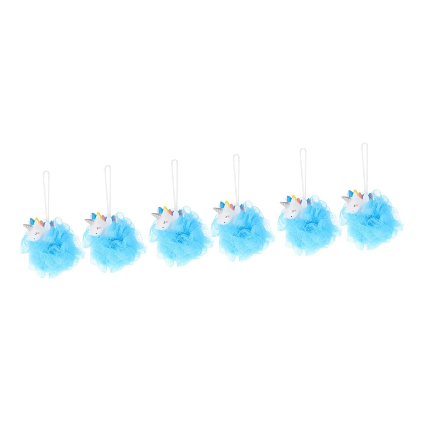 POPETPOP 6 Piezas Bola De Baño Unicornio Animales Esponja Vegetal Niños Depuradores Corporales Para Usar En La Ducha Esponja De Malla De Polivinilo Cuerpo Perder Bola De Burbujas
