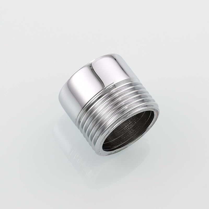 Tecmolog Kerti Locsolótömlő Adapter - Sárgaréz Menetes Csatlakozó 1/2" Belső - 3/4" Külső Menettel, Króm Bevonatú, Mosógéphez is