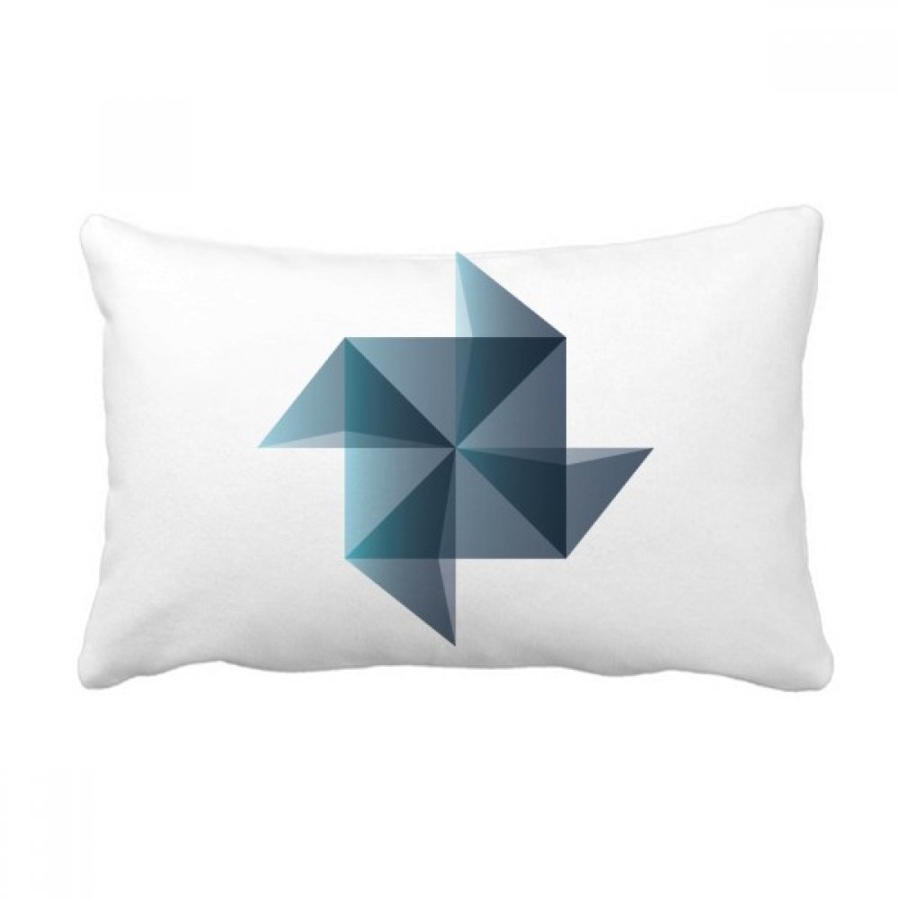 Oreiller lombaire origami géométrique de 16x24 pouces, confort et design premium