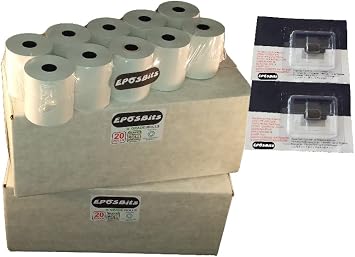 Brand 40 Rolls + 2X Ink for Olivetti ECR7100 ECR 7100 Cash Register
