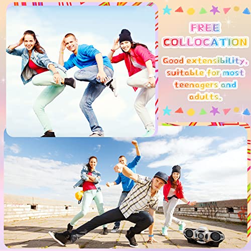 BBTO 100 Pcs Silicone Adjustable Rubber Wristbands Bulk Cute Colored Wristbands with Holes Swimming Identify Shoe Charms for Party Gift Birthday Decor, 10 Color4