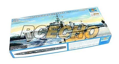Maquette destroyer Allemand Z-25 1944 Trumpeter 1/700 version complète Apps Edition