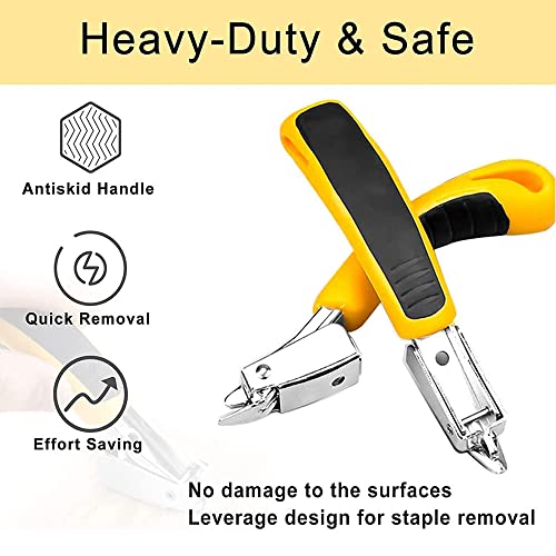 3 Pieces Heavy Duty Staple Remover Tools For Upholstery And Construction, Professional Tack Puller Set, Nail Puller For Quickly And Easily Extract All Kinds Of Nails #TOP1