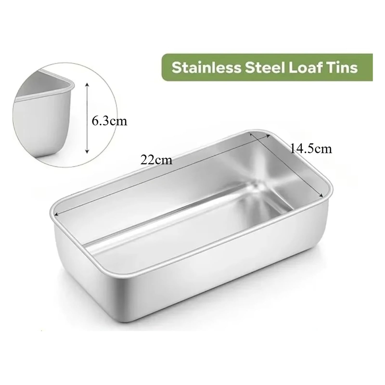 Paquete de 3 bandejas for hornear antiadherentes de acero inoxidable, bandejas for horno for pan, quiche, brownies y lasaña, utensilios de cocina multiusos for hornear