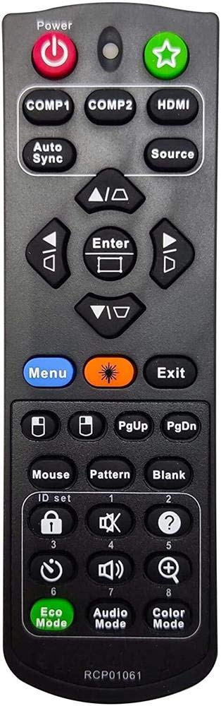 AuKing - Telecomando per proiettore ViewSonic PJD6252L PJD6350 PJD6351LS PJD6352 PJD6352LS PJD6550LW PJD6550W PJD6551LWS PJD6551W PJD6552LW PJD6552LWS PJD6552W PJD7325 PJD732 7525 W.