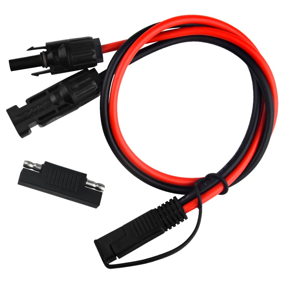 YACSEJAO Adattatore SAE Per Pannello Solare: Cavo 10AWG 30cm Con Invertitore Di Polarità Per Camper