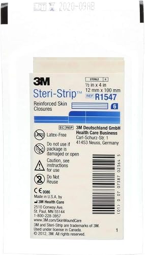 3M 39718 Steri-Strips Skin Closures, 1/2'' x 4'' Size, Pack of 300