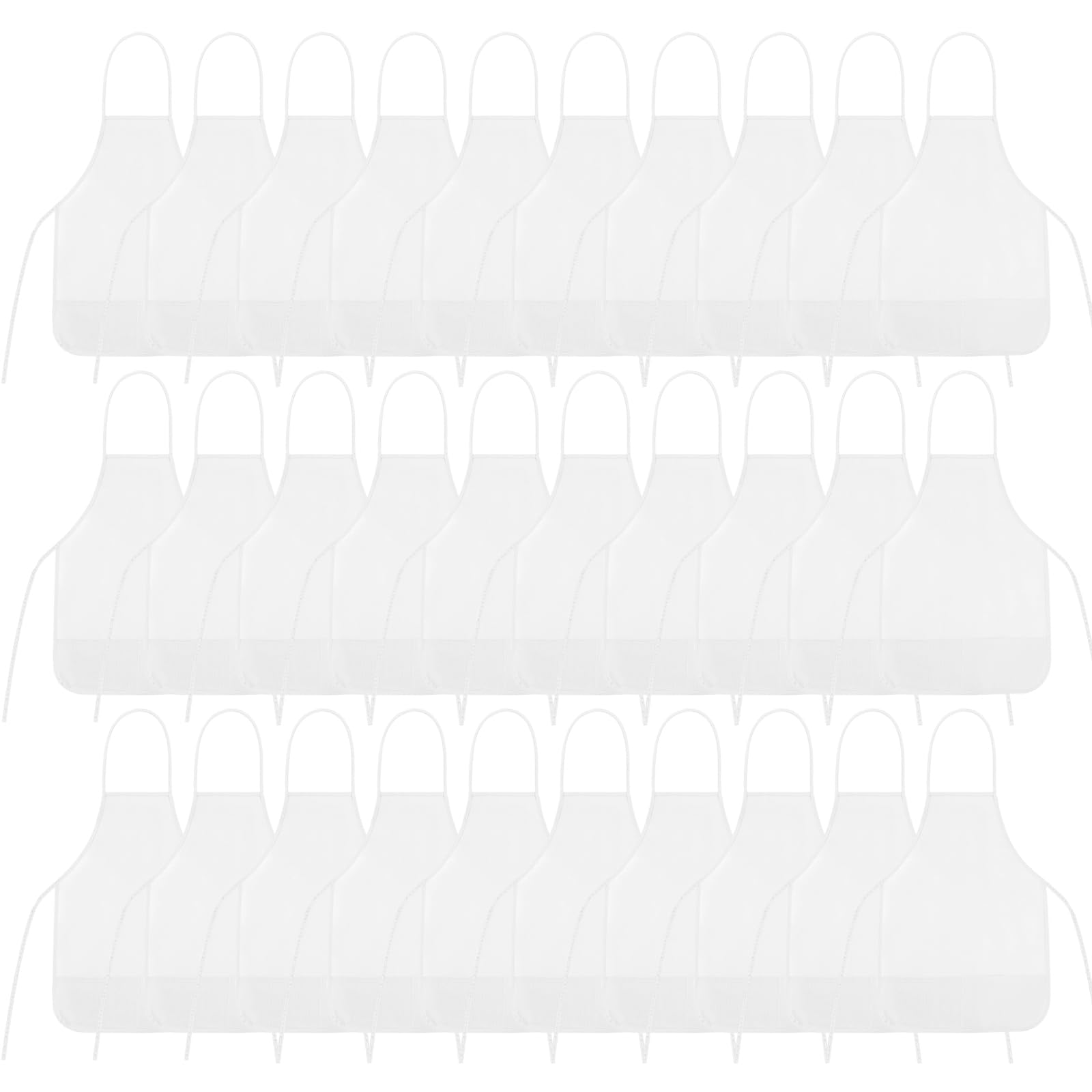 NACHLYNN Lot de 10/20/30 tabliers de peinture pour enfants avec 2 poches pour la cuisine, la peinture, l'artisanat