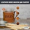 Oowee Customizable Genuine Leather Sleeve + Wide Mouth Mason Jar Set | Rustic Charm for Canning, Crafts, and Décor | Sleeve Made in USA #1