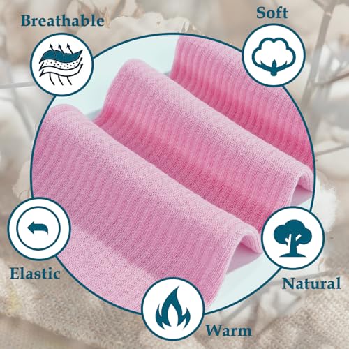 Image of Moon Wood Plus Size Thigh High Socks for Thick Thighs- Womens Knit Cotton Extra Long Over the Knee High Socks Leg Warmer