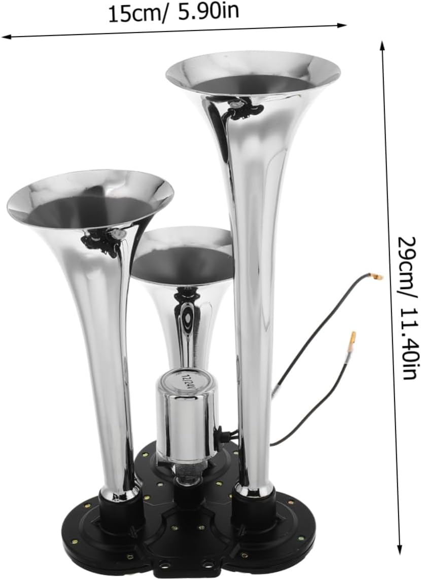 Ciieeo Triple Trumpet Modified Truck Air Horn Kit for Trucks Car Air Train Heavy Duty Accessories