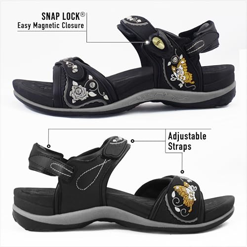 Image of SIGNATURE Arch Support Womens Sandals Comfortable Walking. Everyday Comfy Sandals Women Wear for Beach, Travel, Water, Outdoor, Hiking. Women Footwear.