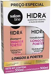 Salon Line, Kit Shampoo e Condicionador, Hidra, Longos & Fortes, Vegano - Para Todos os Tipos de Cabelos, 300ml