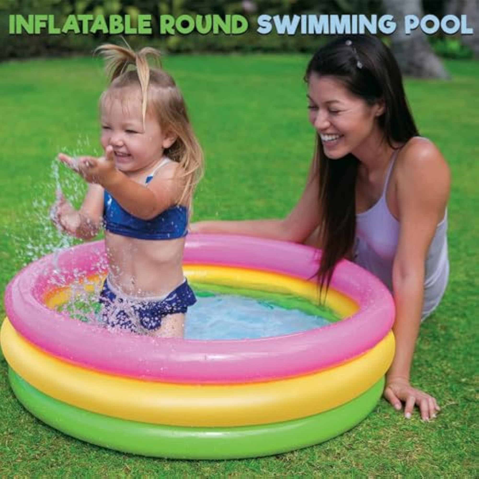 Kids Swimming Pool 2 Feet Round with Dual-Layer Bottom