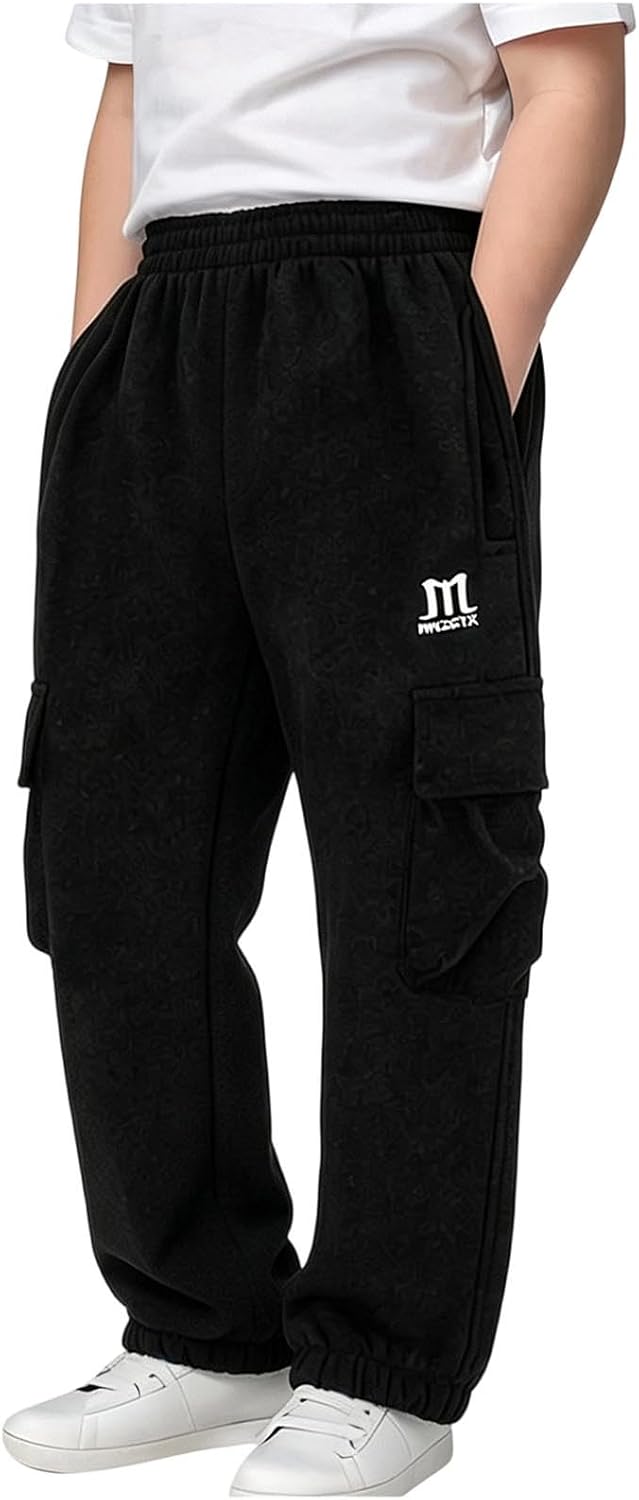 Boys Corduroy Cargo Sweatpants Joggers