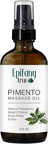 Aceite de masaje de pimiento natural de 4 onzas  Alivio hidratante calmante muscular y articular  Aroma refrescante a menta  Aceite de pimiento