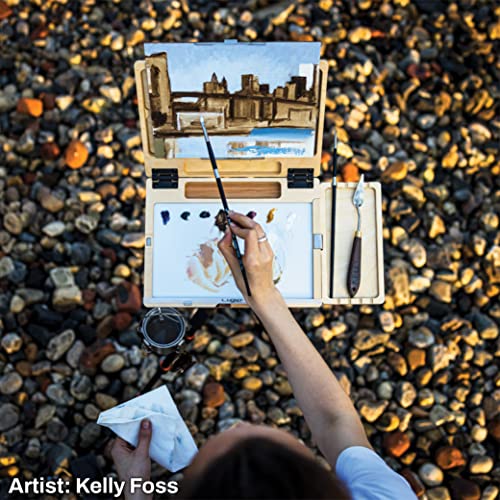 Trekell Hog Bristle Oil Paint Brush Set - Assorted Professional Paint Brushes Designed For Oil Paint Artists - 10" Brush Handles, 6 Piece Set #TOP2