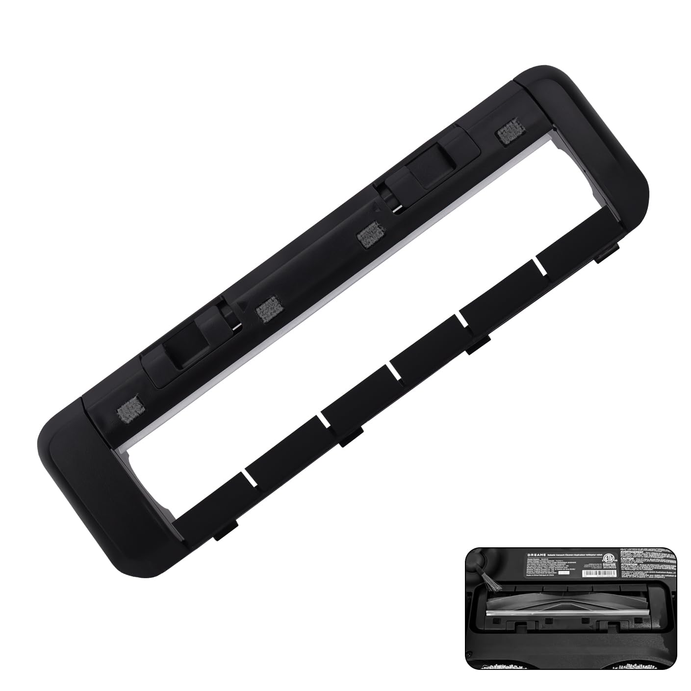 Brush Guards Back Cover for Dreame X30 Ultra/X40 Ultra/L10s Ultra/L20 Ultra/L10s Pro Ultra/L10s Plus/Gen 2/L30 Ultra/L40 Ultra/D10s Plus/Gen 2/L10s Ultra Gen 2/ D9 Max Gen 2/Xiaomi X20+(Black）