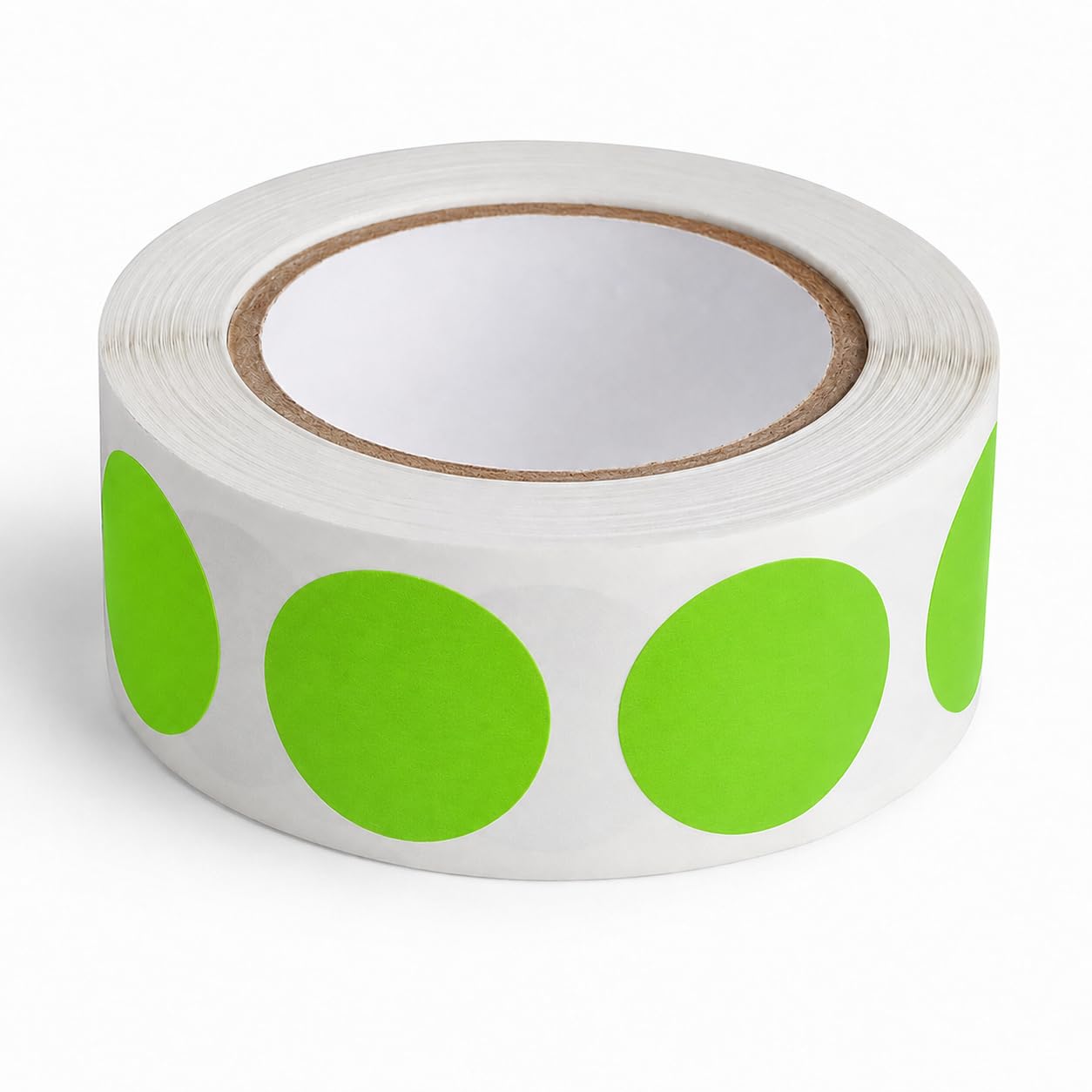 Fluorescent Green Round Inventory Labels by Glownary – 0.75 Inch, Semi-gloss Paper, Fluorescent Green, Pack of 500, Model 323fg34bc