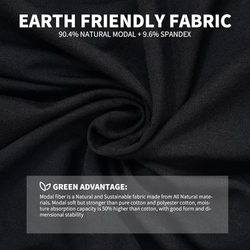 Men's Dual Pouch Boxer Briefs - Modal Mens Underwear - Breathable Moisture-Wicking Contoured Fit for Sports 4 Pack2