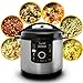 MegaChef 12 Quart Digital Pressure Cooker with 15 Preset Options and Glass Lid, Silver