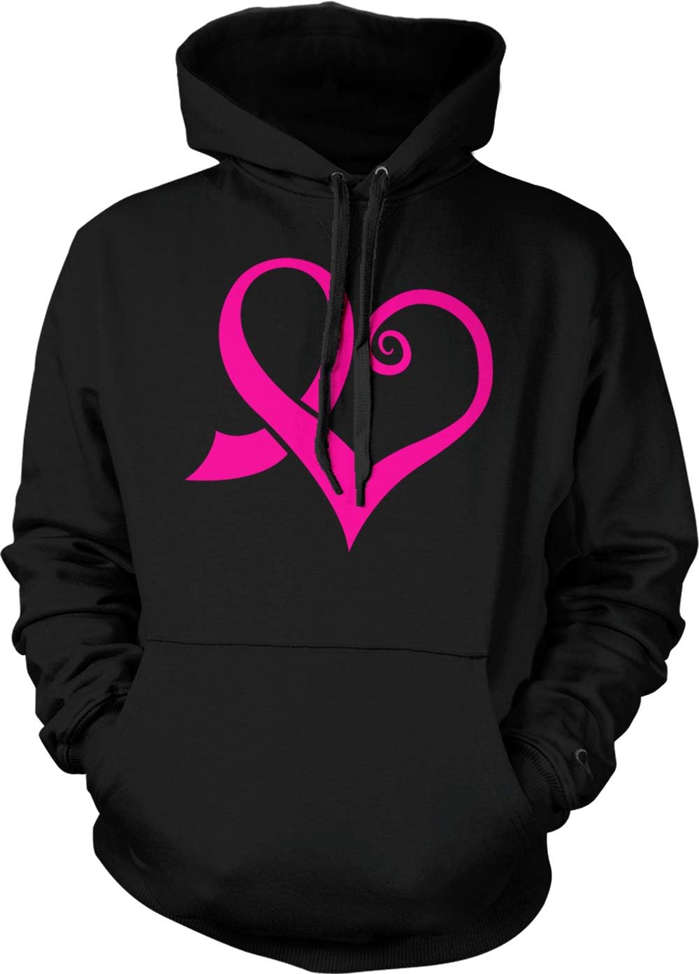Tcombo Pink Ribbon Heart - Breast Cancer Awareness Unisex Hoodie Sweatshirt