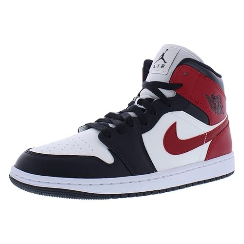 Nike Damen Air Jordan 1 Mid Schuhe Sneaker, Sail/Off Noir/White/Gym Red-Red, 44.5 EU