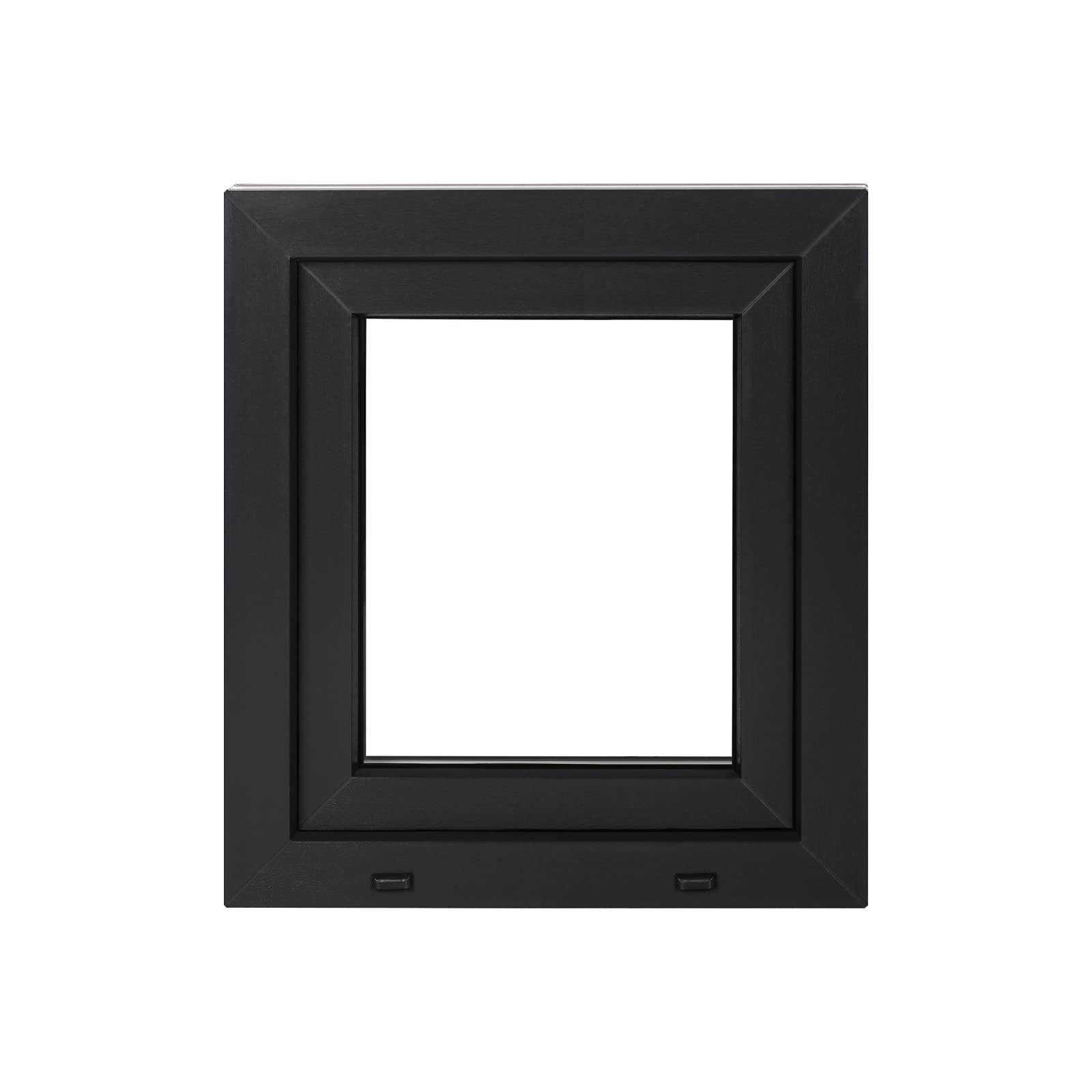 Komforta Finestre bianco/antracite – tutte le dimensioni (larghezza x altezza) 550 x 650 mm – finestra del garage/giardino finestra in PVC (larghezza x altezza) 55 x 65 cm 3 vetri DIN rotazione