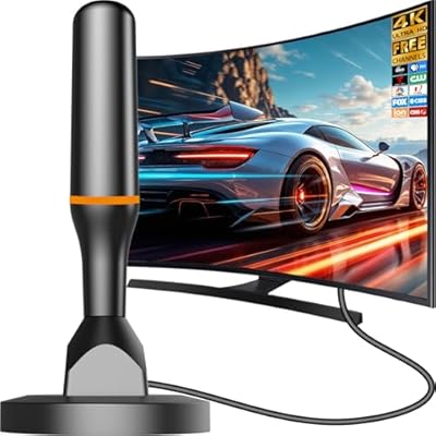 Indoor TV Antenna for Local Channels, Digital TV Antenna for Smart TV Indoor, 4K HD Antennas for TV Without Cable - Magnetic Base, 360° Reception, 8.2Ft Cable, 120 Miles Range -Support All HDTVs