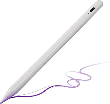 Stylus Pen for iPad with USB-C Fast Charging, Active Pencil Compatible with iPad Pro 11/12.9/M4/M5, iPad Air 5/4/M2/M3/M4, iPad 6-11,Palm Rejection, Tilt Sensitivity, White