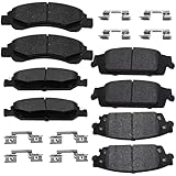Rockplanet Brake Pads Front and Rear Compatible with Chevy...