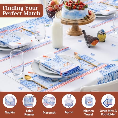 Nappe coton pour repas de printemps et table de cuisine - 5